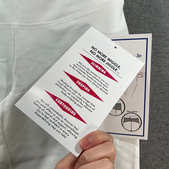 Women with Control Tall Tummy Control Full Leg Crop Pants White, Tall XX-Small - Picture 9 of 10